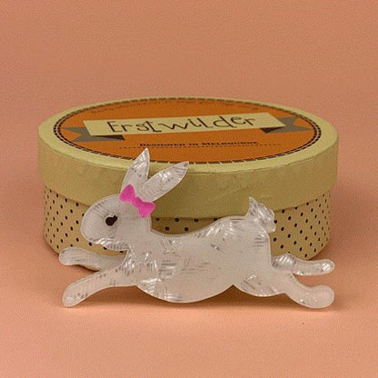 Erstwilder - Marshmallow Rabbit Brooch (2020) - 20th Century Artifacts