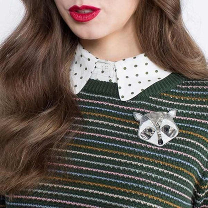 Erstwilder - Masked Trickster Raccoon Brooch (2017) - 20th Century Artifacts