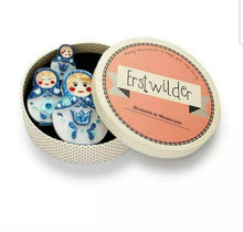 Load image into Gallery viewer, Erstwilder - Matryoshka Memories Brooch Set (2018) blue - 20th Century Artifacts