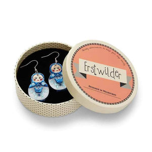 Erstwilder - Matryoshka Memories Earrings (2018) blue - 20th Century Artifacts