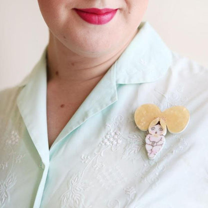 Erstwilder - May Gibbs Peababy Brooch (2019) - 20th Century Artifacts