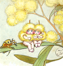 Load image into Gallery viewer, Erstwilder - May Gibbs Wattle Babies Brooch (2017) - 20th Century Artifacts