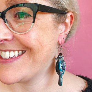Erstwilder - Melanie Hava - The Kookaburra 'Gunggaga' Earrings - 20th Century Artifacts
