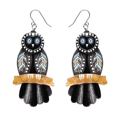 Erstwilder - Melanie Hava - The Owl 'Gugu' Earrings - 20th Century Artifacts