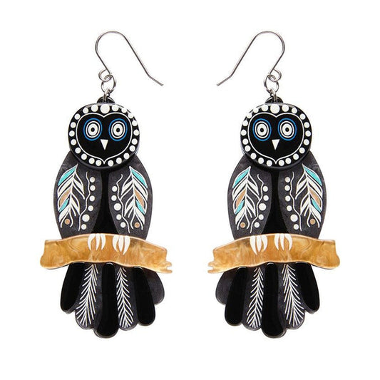 Erstwilder - Melanie Hava - The Owl 'Gugu' Earrings - 20th Century Artifacts