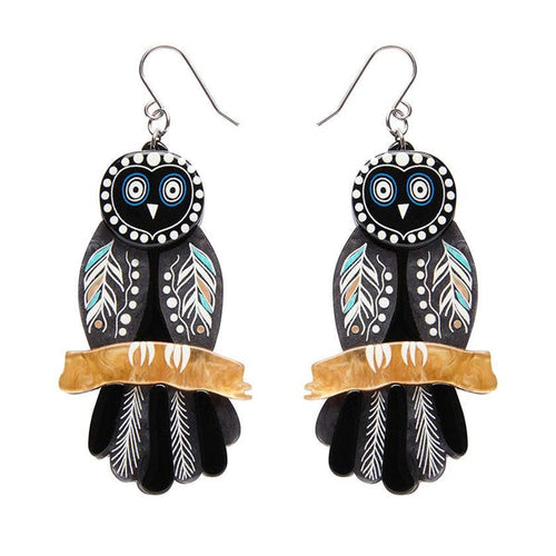 Erstwilder - Melanie Hava - The Owl 'Gugu' Earrings - 20th Century Artifacts