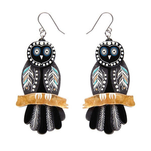 Erstwilder - Melanie Hava - The Owl 'Gugu' Earrings - 20th Century Artifacts