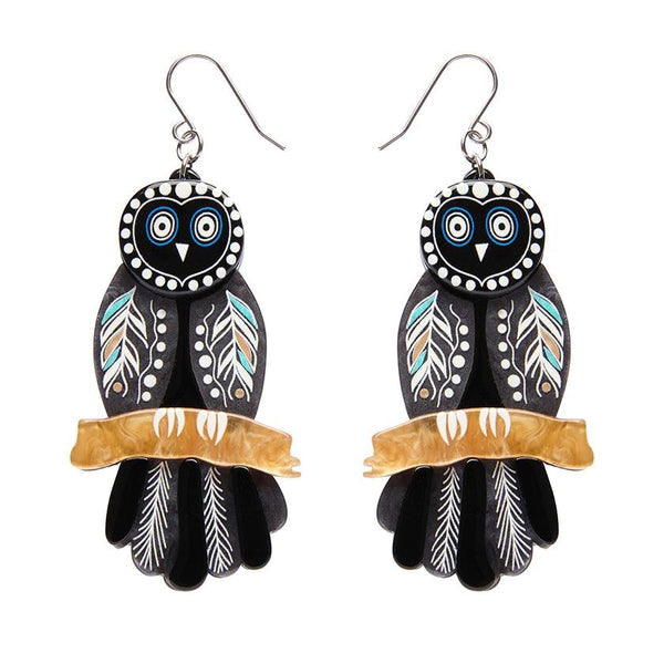 Erstwilder - Melanie Hava - The Owl 'Gugu' Earrings - 20th Century Artifacts