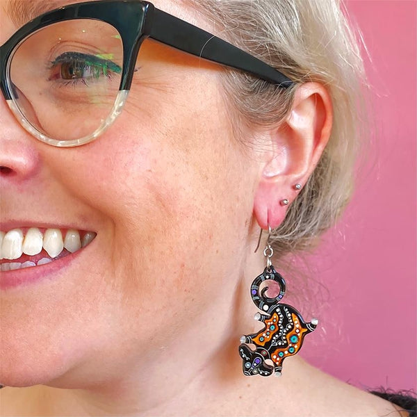 Erstwilder - Melanie Hava - The Possum 'Midin' Earrings - 20th Century Artifacts