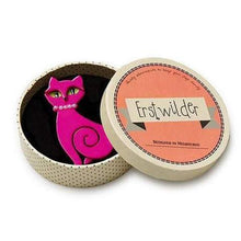 Load image into Gallery viewer, Erstwilder - Meow at Midnight Brooch (2016) (imperfect) - 20th Century Artifacts