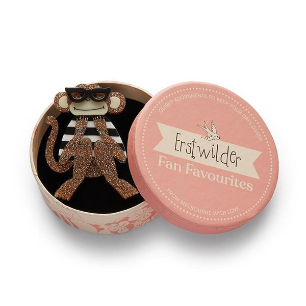 Erstwilder - Moe the Monkey Lover Brooch (2022) - 20th Century Artifacts