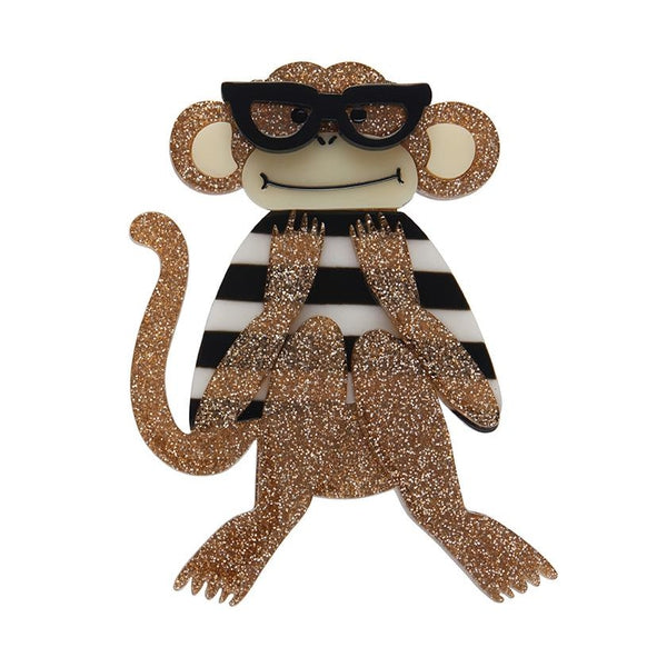 Erstwilder - Moe the Monkey Lover Brooch (2022) - 20th Century Artifacts