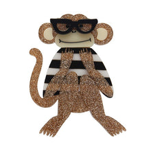 Load image into Gallery viewer, Erstwilder - Moe the Monkey Lover Brooch 2022 - 20th Century Artifacts