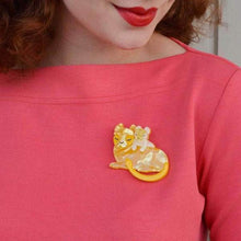 Load image into Gallery viewer, Erstwilder - Mother Cub Love Lion Brooch (2018) - 20th Century Artifacts