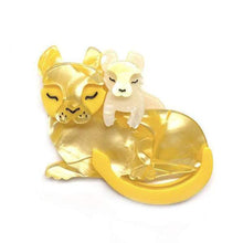 Load image into Gallery viewer, Erstwilder - Mother Cub Love Lion Brooch (2018) - 20th Century Artifacts