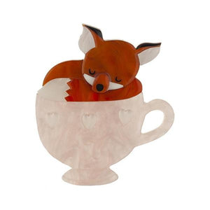Erstwilder - Mug Full of Hugs Fox Brooch (2020) - 20th Century Artifacts