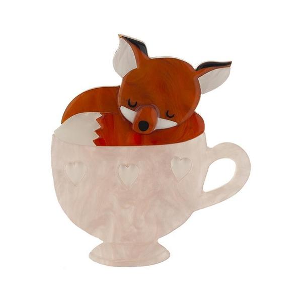 Erstwilder - Mug Full of Hugs Fox Brooch (2020) - 20th Century Artifacts