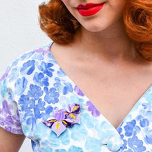 Load image into Gallery viewer, Erstwilder - My Compliments Iris Brooch (2019) - 20th Century Artifacts