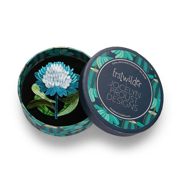 Erstwilder - Mythical Blue Waratah Brooch (Jocelyn Proust) (2022) - 20th Century Artifacts