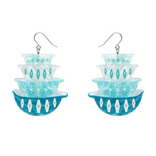 Load image into Gallery viewer, Erstwilder - Nanna’s Prized Diamond Bowls Earrings (Blue) - 20th Century Artifacts