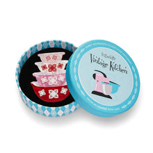 Load image into Gallery viewer, Erstwilder - Nanna’s Prized Flower Bowls Brooch (Red) (2022) - 20th Century Artifacts