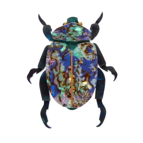 Erstwilder - Nature's Noel Christmas Beetle Brooch - 20th Century Artifacts