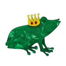 Load image into Gallery viewer, Erstwilder - Naveen the Romancer Frog Prince Brooch (2017) - 20th Century Artifacts