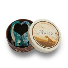 Load image into Gallery viewer, Erstwilder - Neck and Neck Brontosaurus Brooch (green) - 20th Century Artifacts
