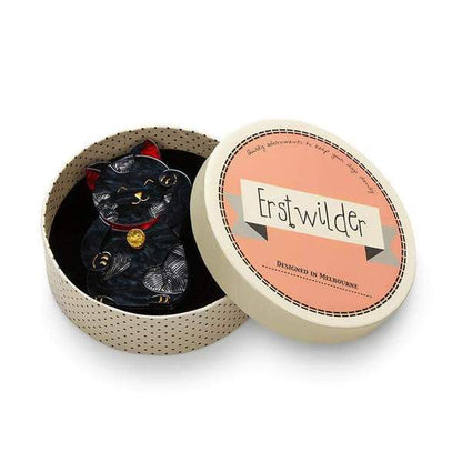 Erstwilder - Neko the Beckoner Cat Brooch - 20th Century Artifacts