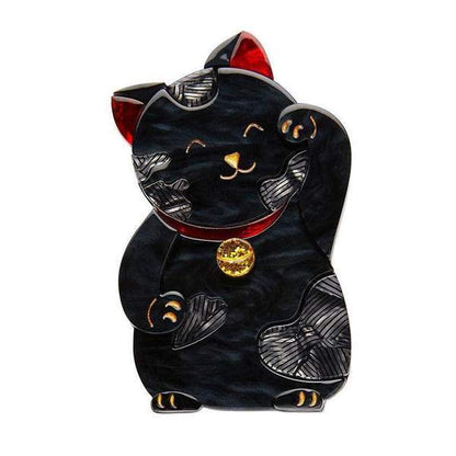 Erstwilder - Neko the Beckoner Cat Brooch - 20th Century Artifacts