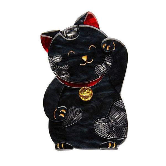 Erstwilder - Neko the Beckoner Cat Brooch - 20th Century Artifacts