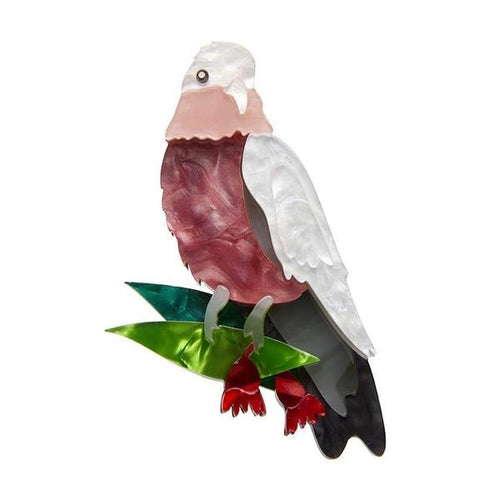 Erstwilder - No Christmas Fool Galah Brooch - 20th Century Artifacts