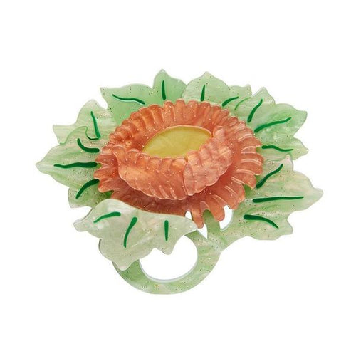 Erstwilder - November Reign Chrysanthemum Brooch - 20th Century Artifacts