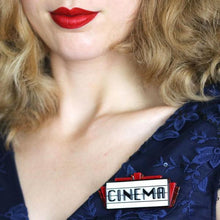 Load image into Gallery viewer, Erstwilder - Now Showing Cinema Marquee Brooch (2019) - 20th Century Artifacts