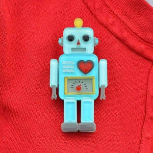 Erstwilder - Nuts and Bolts Robot Brooch (2018) - 20th Century Artifacts