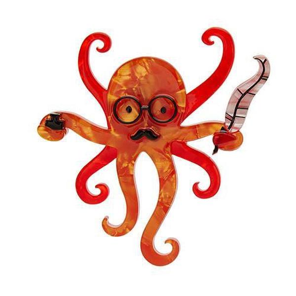 Erstwilder - Octavious The Octo-scribe Octopus Brooch (2017) - 20th Century Artifacts