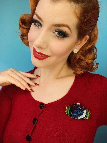 Erstwilder - Odette's Bane Swan Brooch (2017) IMPERFECT - 20th Century Artifacts