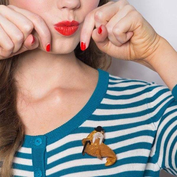Erstwilder - Old Man Walrus Brooch (2017) - 20th Century Artifacts