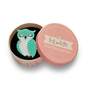 Erstwilder - Olive Owl Brooch 2022 - 20th Century Artifacts