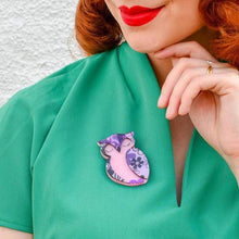 Load image into Gallery viewer, Erstwilder - Olive Owl Brooch - 20th Century Artifacts