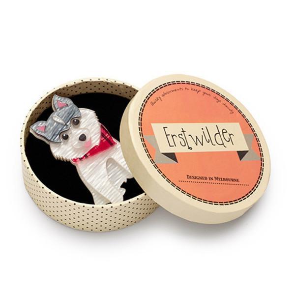 Erstwilder - Oreo Pomsky Dog Brooch (2016) - 20th Century Artifacts