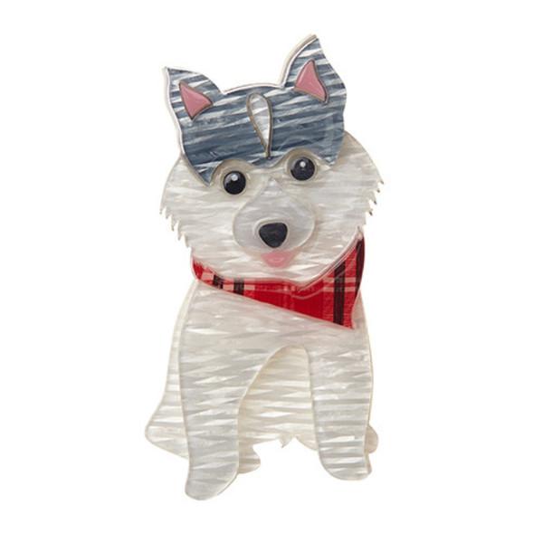 Erstwilder - Oreo Pomsky Dog Brooch (2016) - 20th Century Artifacts
