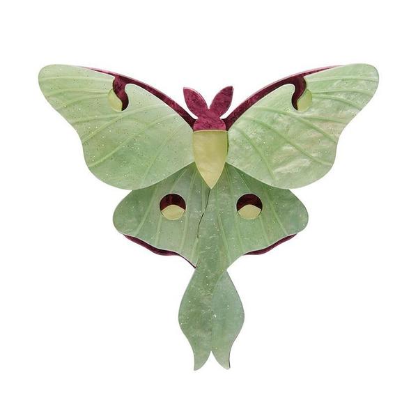 Erstwilder - Over the Moon Luna Moth Brooch (2020) - 20th Century Artifacts