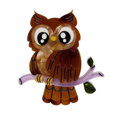 Erstwilder - Owl Eyes on You Brooch - 20th Century Artifacts