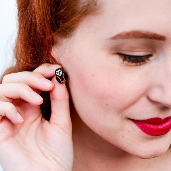 Erstwilder - Owl Ornamental Earrings (2020) - 20th Century Artifacts