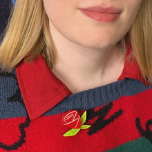 Load image into Gallery viewer, Erstwilder - Painted Rose Mini Brooch - 20th Century Artifacts