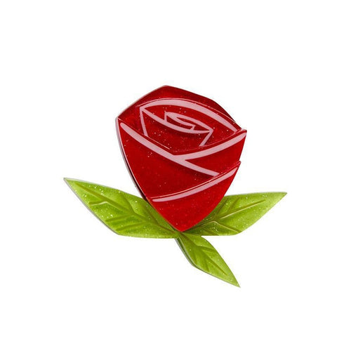Erstwilder - Painted Rose Mini Brooch - 20th Century Artifacts