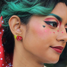 Load image into Gallery viewer, Erstwilder - Painted Rose Stud Earrings - 20th Century Artifacts