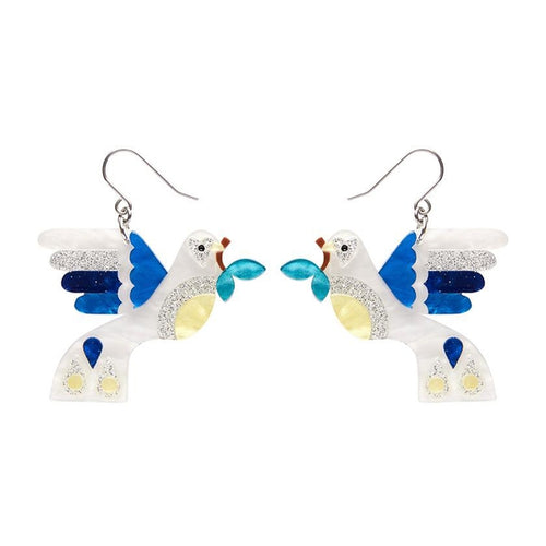 Erstwilder - Peace & Love Drop Earrings - 20th Century Artifacts