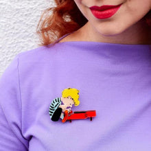 Load image into Gallery viewer, Erstwilder - Peanuts Schroeder Brooch (2020) - 20th Century Artifacts
